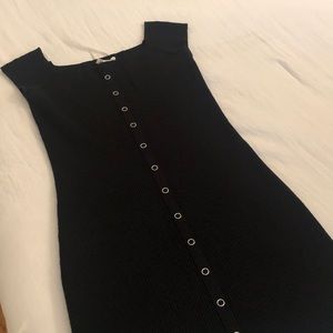 Off the shoulder black dress